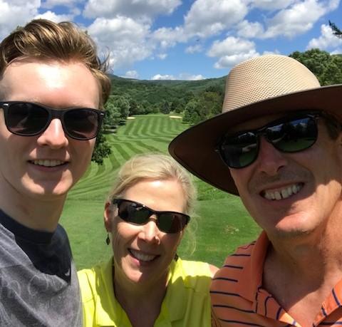 Gail and her husband and son at Capon Springs