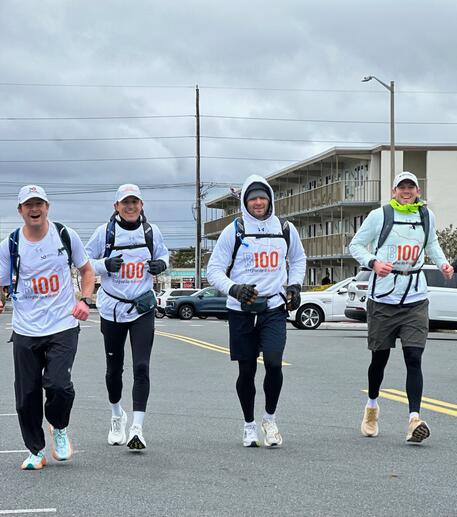 Team Big B approaching the finish line.