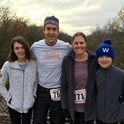 Bill Bucklew and family smiling for Team Fox