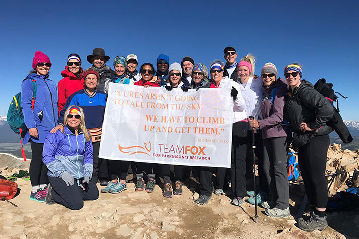 Team Brooks posing during Climb for a Cure