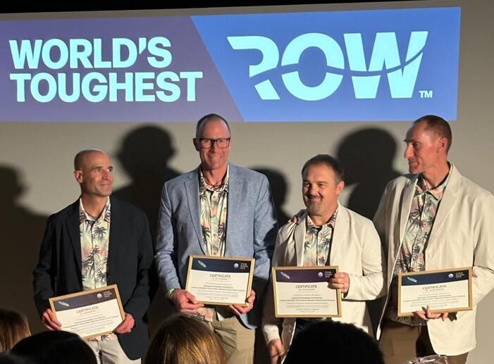 HPP receiving their World's Toughest Row award.