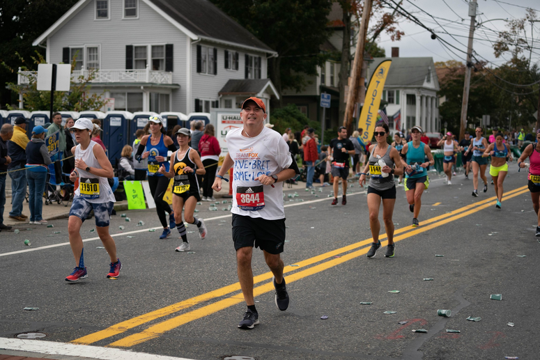 Bret running the marathon