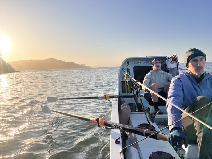 Scott and Peter Rowing