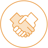 minimalist drawing of a handshake