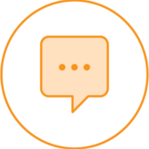 Illustration of a speech bubble.