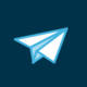 Illustrated paper airplane.