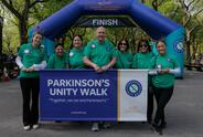 One team at the finish line of the 2024 Parkinson's Unity Walk