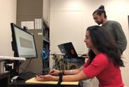 Brittany Meyer participating as a healthy control in a clinical trial.