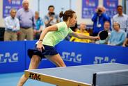 Margie Alley competes at the ITTF World Parkinson's Table Tennis Championships