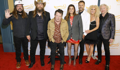 Michael J. Fox on the red carpet with Dusty Slay, Chris Stapleton and Little Big Town.