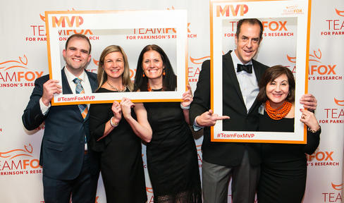 Team Fox members at the 2019 MVP Awards Dinner posing for the camera.