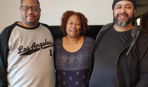 Toney Matthews and her sons, Cliff and Nick.