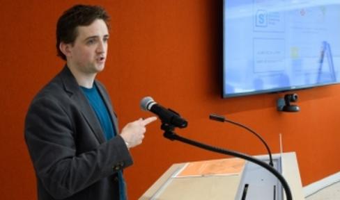 Dr. David Breen presenting at The 2018 Edmond J. Safra Fellowship Symposium