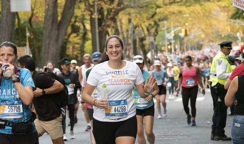 Participant running in a Team Fox endurance event