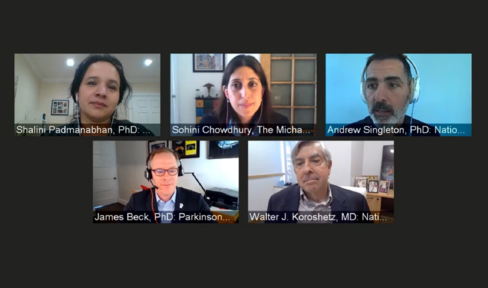 Screenshot from the 2021 virtual Parkinson's Policy Forum