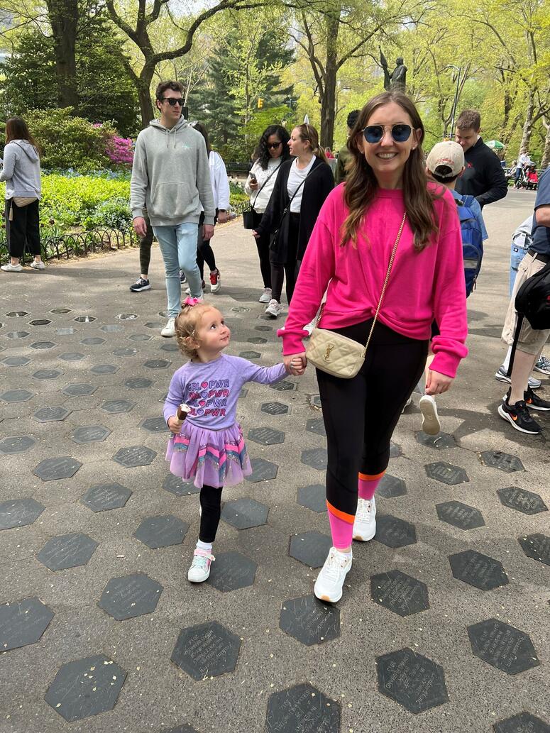 Jessica walking at the Unity Walk.