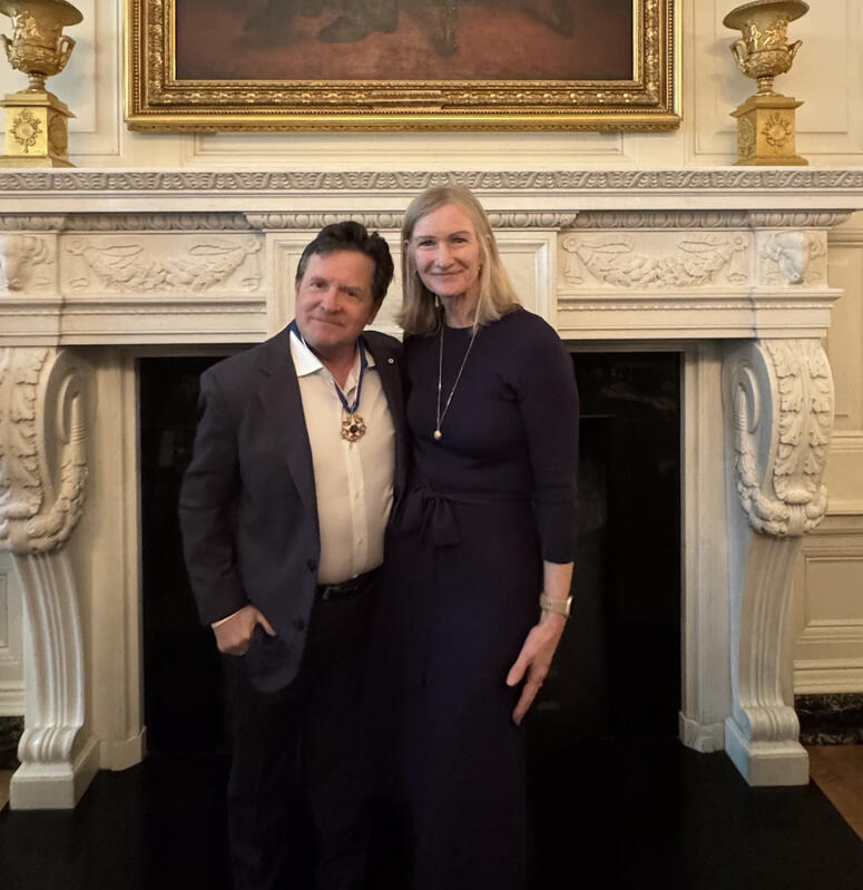 Michael J Fox and Deborah Brooks 