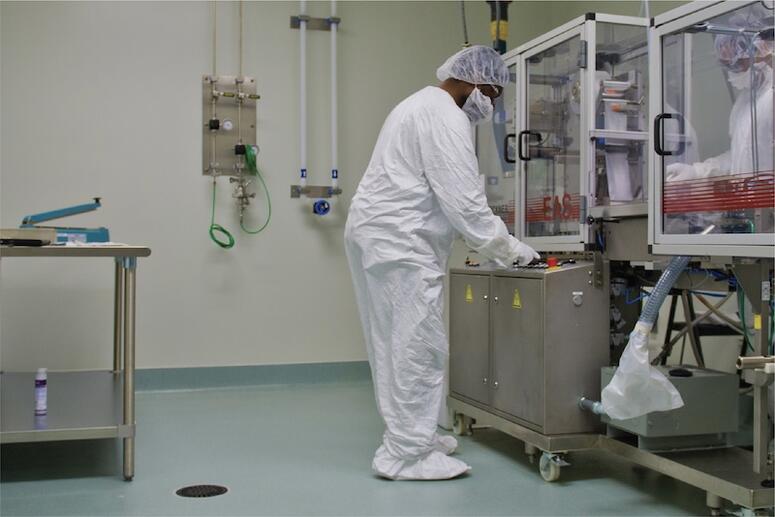 A researcher working in a laboratory.