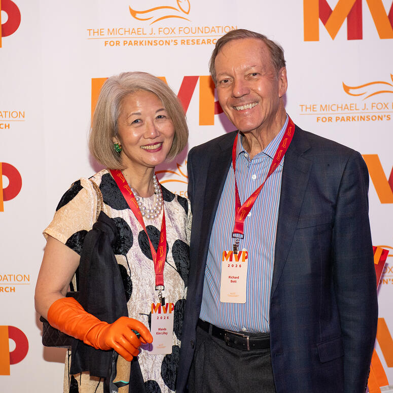 Wanda Kim Lilley and friend at the MJFF MVP event