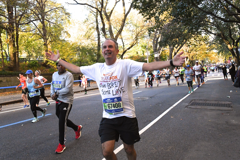 Bret Parker running the NYC marathon