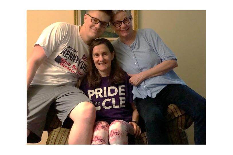 Carol Whitlatch with her son and partner.