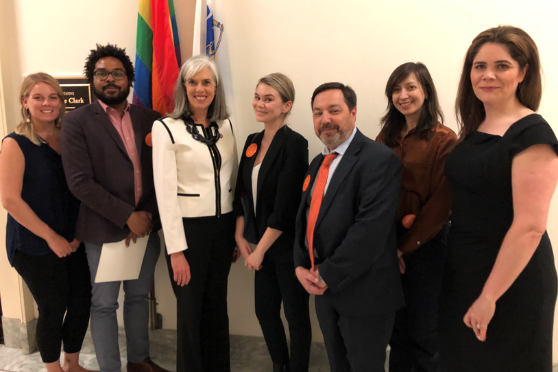 Researcher-advocates with Representative Katherine Clark (D-MA).
