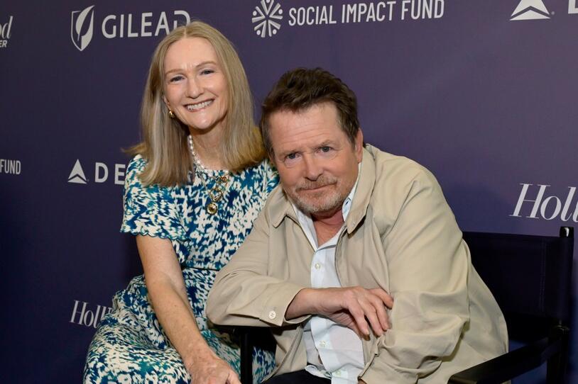 Michael and Debi at the Social Impact Summit hosted by The Hollywood Reporter