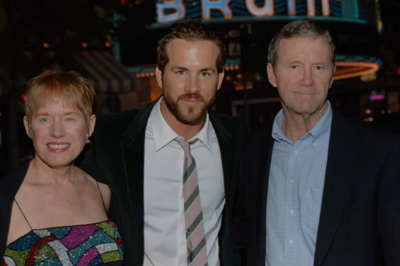 Ryan Reynolds with his mother and father