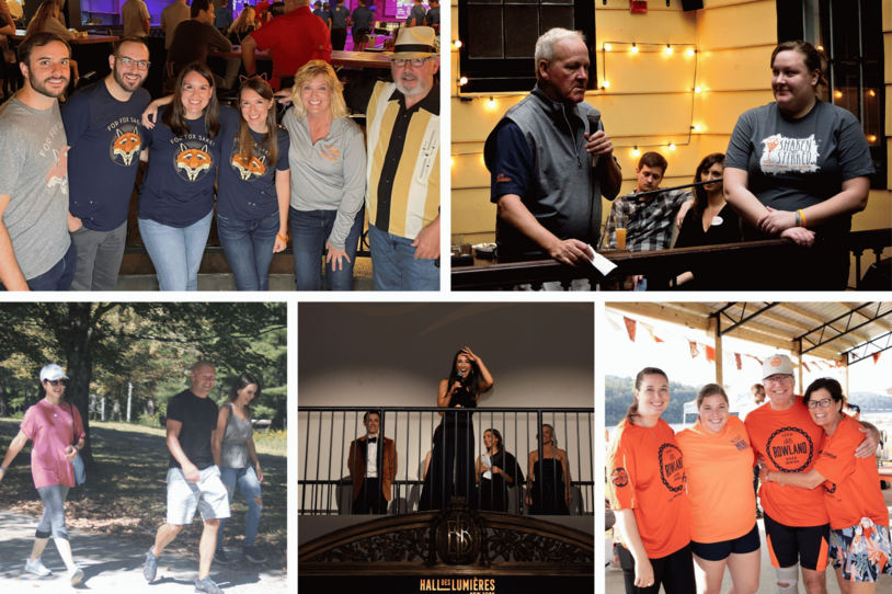 From left to right, top to bottom: Team Fox NOLA, Shaken Not Stirred, A Walk in the Woods, Team Fox NYC Young Professionals and Team Rowland Road Series