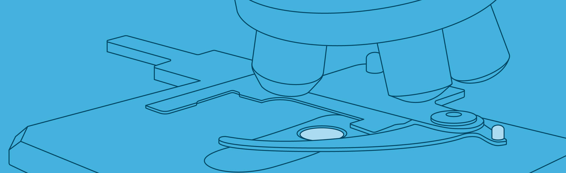 Illustration close up of a microscope.