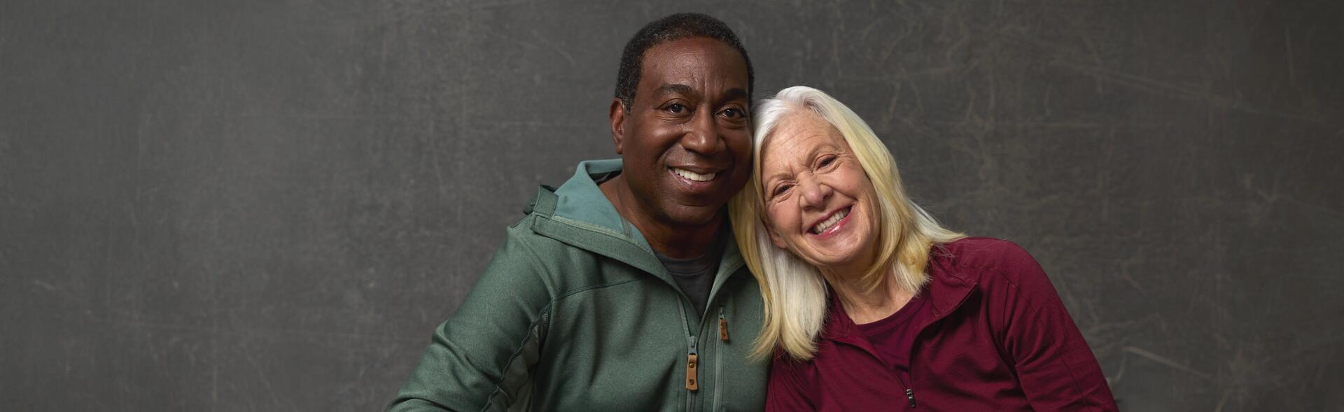 A care partner and their loved one.