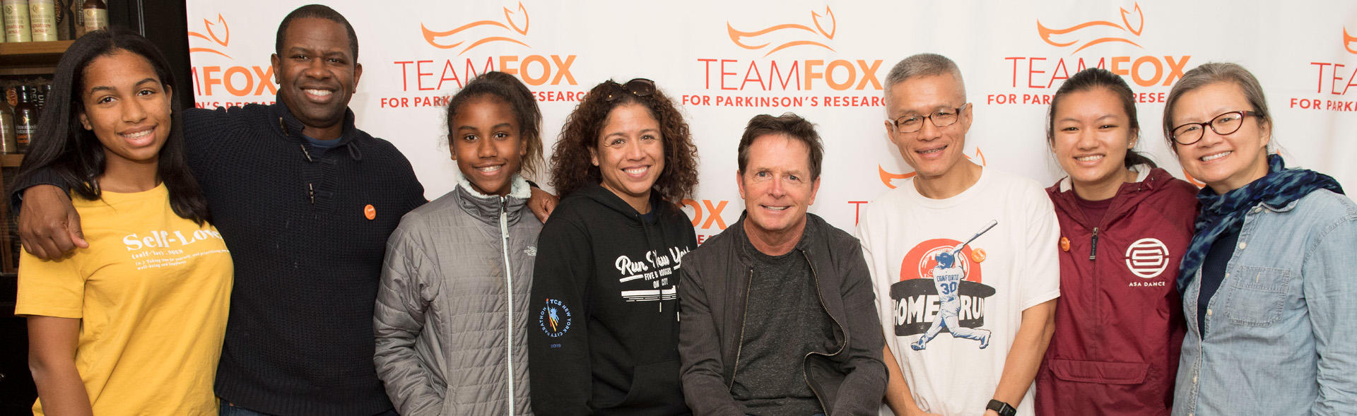 Michael J. Fox with Team Fox participants