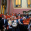 MJFF's Zach Hardy rallies the crowed at a coalition press conference in support of New York's paraquat ban legislation.