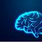 blue outline of brain